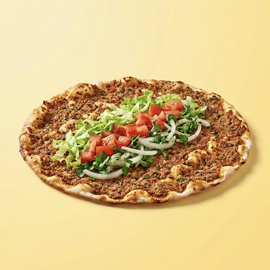 Lahmacun mit Salat